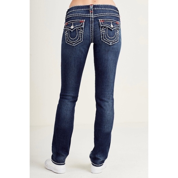 Sz. 28 sz. 6 True Religion Slim Straight Flap Super T Jeans - Picture 4 of 16